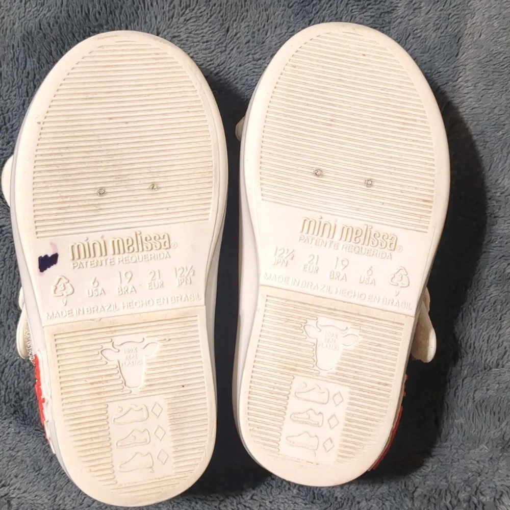 Mini Melissa Minnie mouse White and red Shoes girls size 6